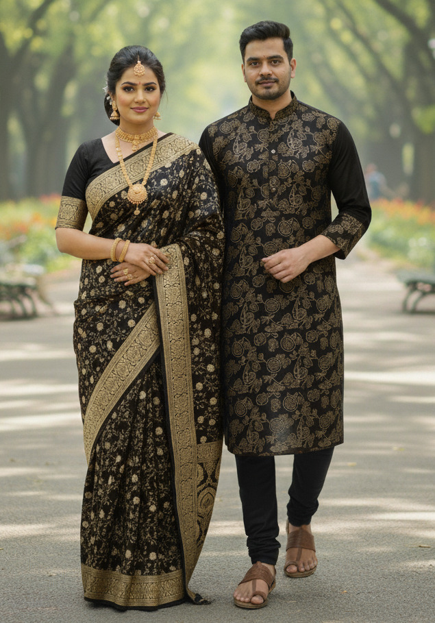 Sharee Panjabi Couple Dress: