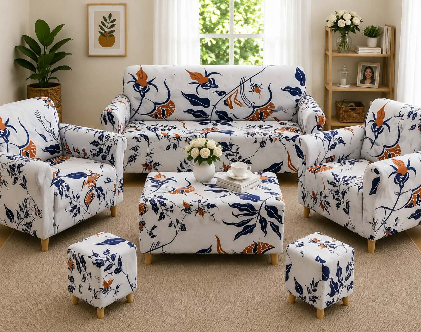 China Print Sofa Cover 2+2+1 – Premium Quality’