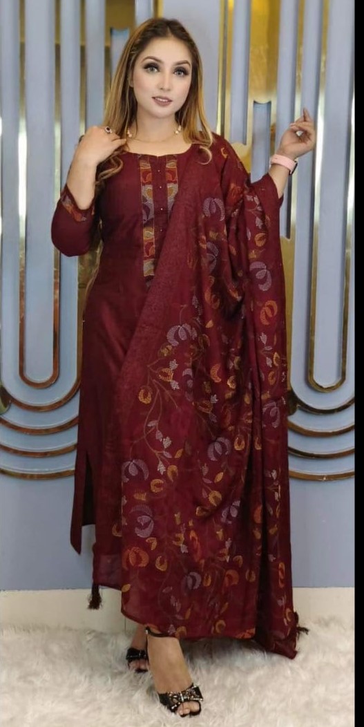 Premium computer printed cotton 3 Piece code:oini