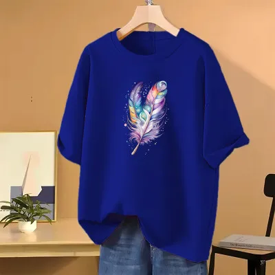 Meow -Drop shoulder T-shirt for Women